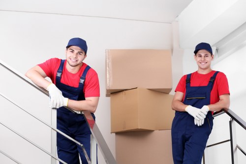 Professional packing and labelled moving boxes in a Lambeth home