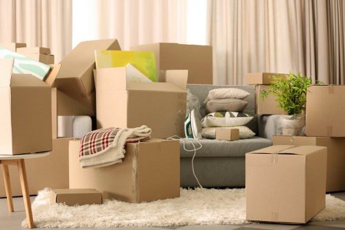 Office setup and furniture placement after relocation in Lambeth