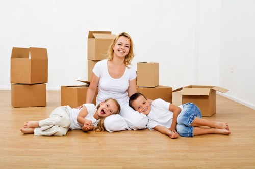 Professional movers helping with a flat relocation in South London